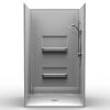 Barrier Free Shower - Four piece 48x48 -Diamond Tile Look