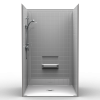 Barrier Free Shower - Four piece 48x34 - Real Tile Look