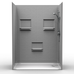 Barrier Free Shower - Five piece 60x36 - 8 inch Tile Look