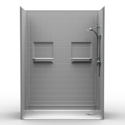 Barrier Free Shower - Five piece 60x30 - Real Tile Look