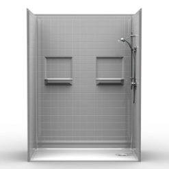 Barrier Free Shower - Five piece 60x32 - Real Tile Look