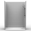 Barrier Free Shower - Five piece 60x32 - Real Tile Look