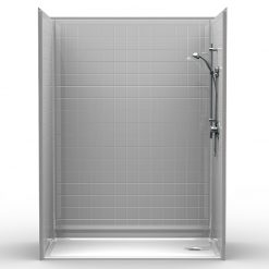 Barrier Free Shower - Five piece 60x32 - Real Tile Look