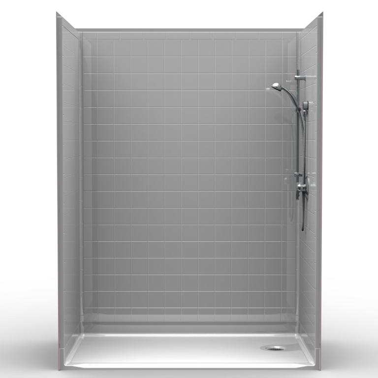 Barrier Free Shower Five piece 60x34 8" Tile Look