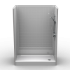 Curbed Shower - Five Piece 60x33 - 5.75" curb - Real Tile Look