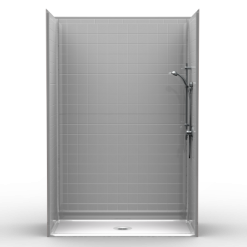 Barrier Free Shower - Five piece extra tall 60x29 - Real Tile Look