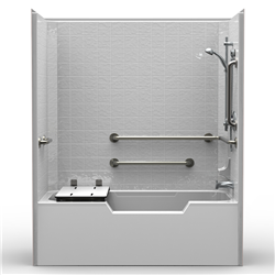 ADA Tub/Shower - One Piece 60x32 - Classic Tile Look