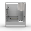 ADA Tub/Shower - One Piece 60x32 - Diamond Tile Look
