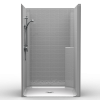 Barrier Free Shower - One piece 50x38 - Classic Tile Look