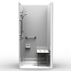 ADA Transfer Shower - One Piece 40x38 - Smooth Wall Look