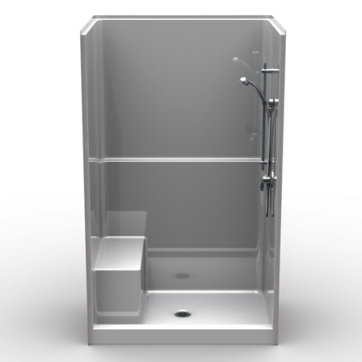 Curbed Shower - One piece 48x36 - 4" Curb - Smooth Look