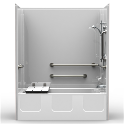 ADA Tub/Shower - One Piece 60x32 - Smooth Wall Look