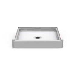 shower pan curbed